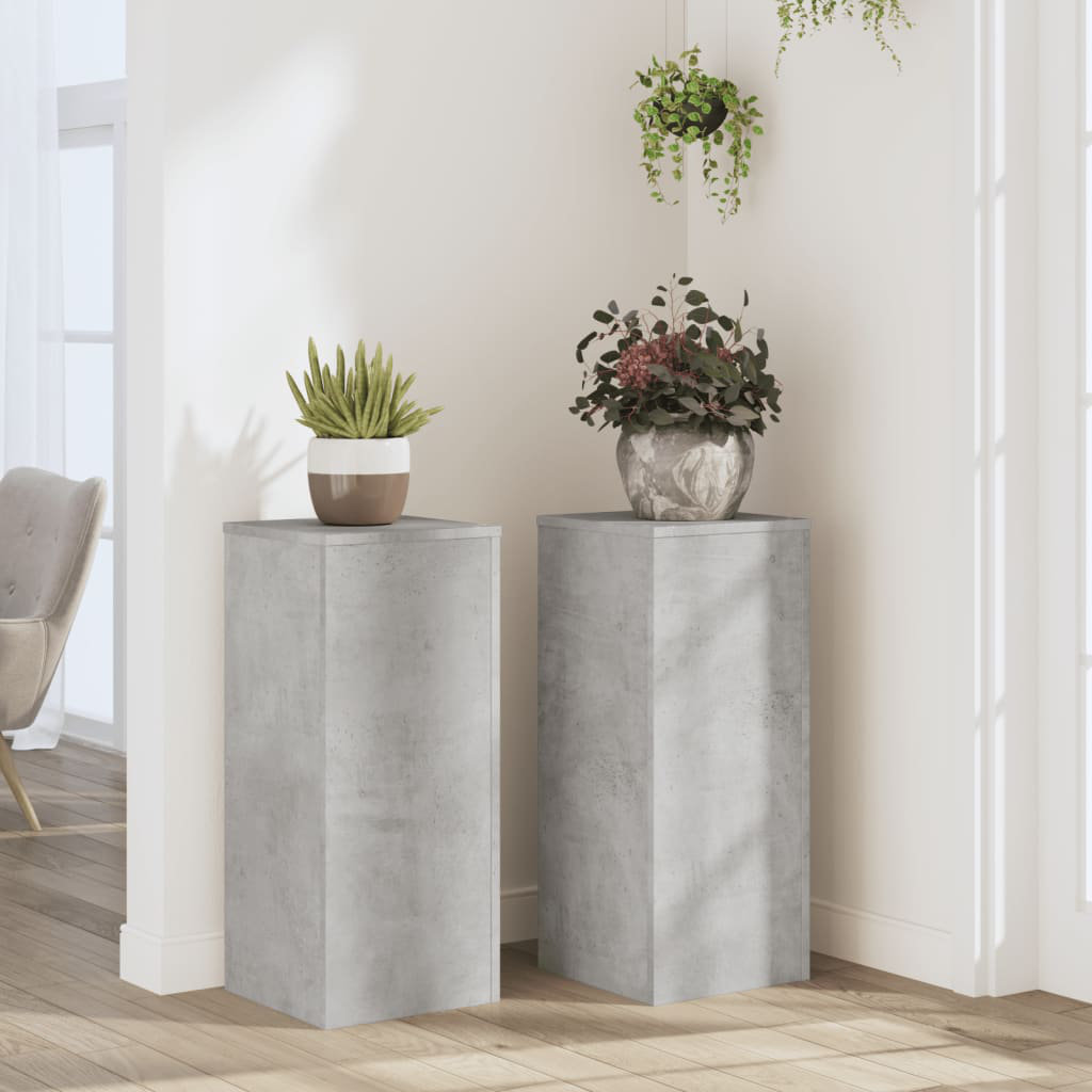 DEvidaxl Vidaxl plant stands, made of oak-effect wood Concrete Grey 70cm H x 30cm W x 30cm D